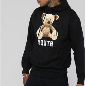 New in Bag Youth Teddy Bear Hoodie